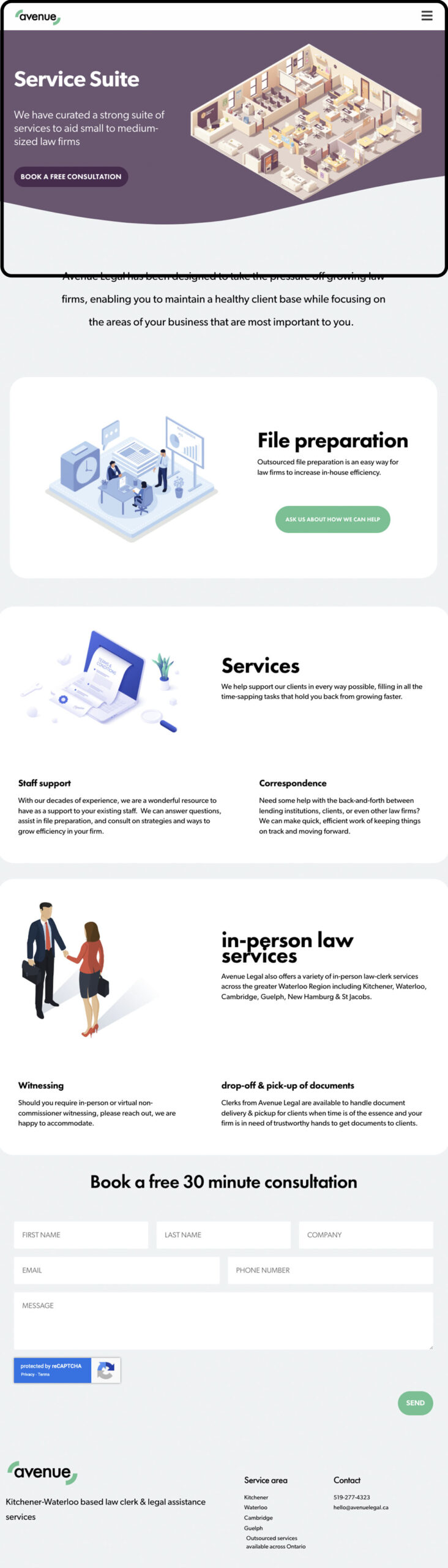 Avenue Legal Website design